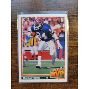 Thurman Thomas 1991 Upper Deck #452 - Team MVP - Buffalo Bills -NFL - Fresh Pull